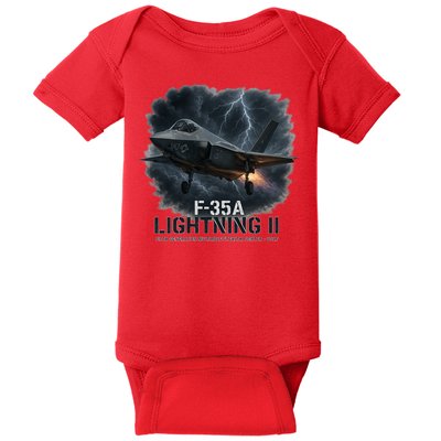 F-35A Lightning II – Dominance In The Skies Baby Bodysuit