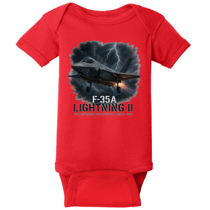F-35A Lightning II – Dominance In The Skies Baby Bodysuit