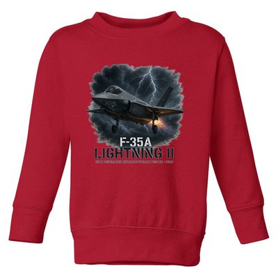 F-35A Lightning II – Dominance In The Skies Toddler Sweatshirt