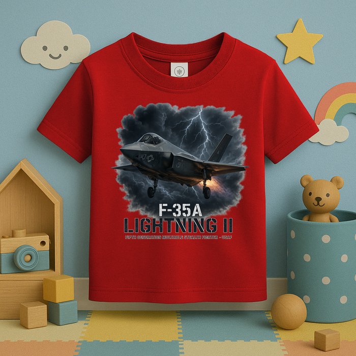 F-35A Lightning II – Dominance In The Skies Toddler T-Shirt