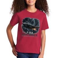 F-35A Lightning II – Dominance In The Skies Kids T-Shirt