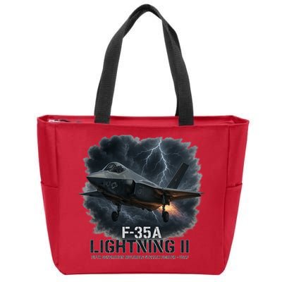 F-35A Lightning II – Dominance In The Skies Zip Tote Bag