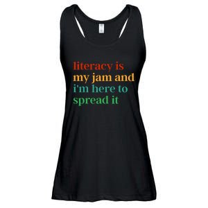 Funny Literacy Is My Jam And IM Here To Spread It Ladies Essential Flowy Tank