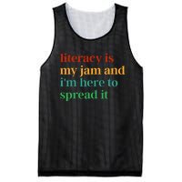 Funny Literacy Is My Jam And IM Here To Spread It Mesh Reversible Basketball Jersey Tank