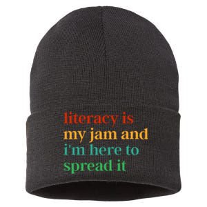 Funny Literacy Is My Jam And IM Here To Spread It Sustainable Knit Beanie