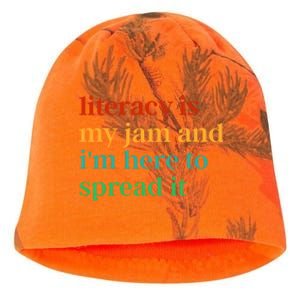 Funny Literacy Is My Jam And IM Here To Spread It Kati - Camo Knit Beanie