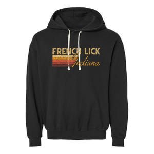 French Lick Indiana Garment-Dyed Fleece Hoodie