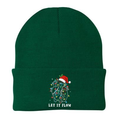 Funny Let It Flow Anatomy Heart Cardiac Nurse Santa Hat Xmas Knit Cap Winter Beanie