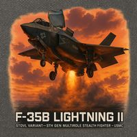 F-35B Lightning II – Vertical Thunder Cotton Canvas Backpack