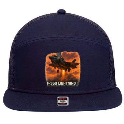 F-35B Lightning II – Vertical Thunder 7 Panel Mesh Trucker Snapback Hat