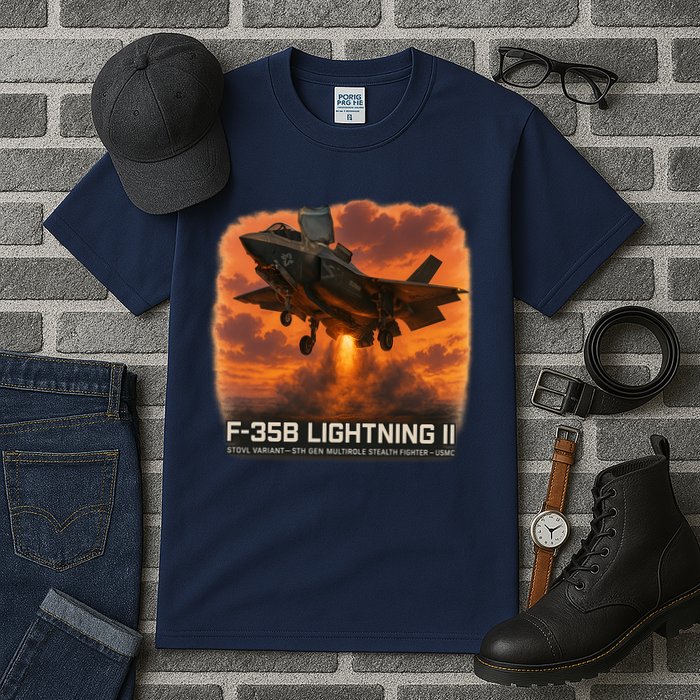 F-35B Lightning II – Vertical Thunder Tall T-Shirt