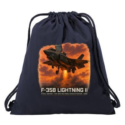 F-35B Lightning II – Vertical Thunder Drawstring Bag