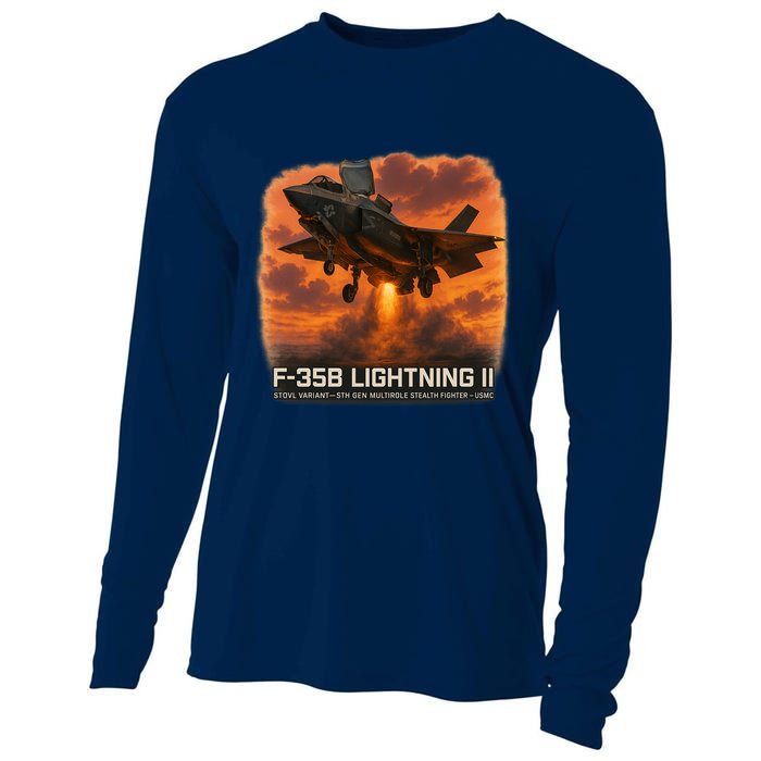 F-35B Lightning II – Vertical Thunder Cooling Performance Long Sleeve Crew