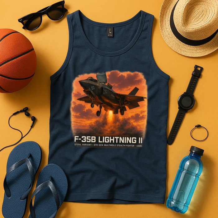 F-35B Lightning II – Vertical Thunder Tank Top