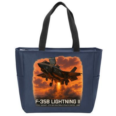 F-35B Lightning II – Vertical Thunder Zip Tote Bag