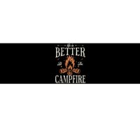 Funny Life Is Better At The Campfire Vintage Camping Camper Bumper Sticker