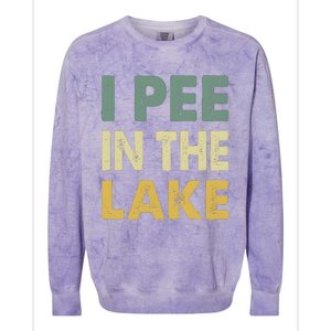 Funny Lake I Pee In The Lake Colorblast Crewneck Sweatshirt