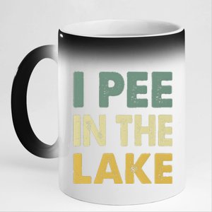 Funny Lake I Pee In The Lake 11oz Black Color Changing Mug