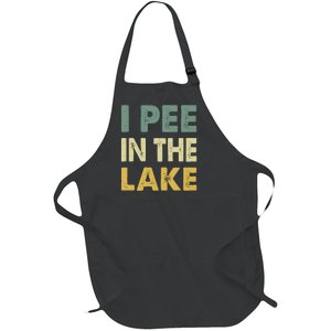 Funny Lake I Pee In The Lake Full-Length Apron With Pockets