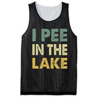 Funny Lake I Pee In The Lake Mesh Reversible Basketball Jersey Tank