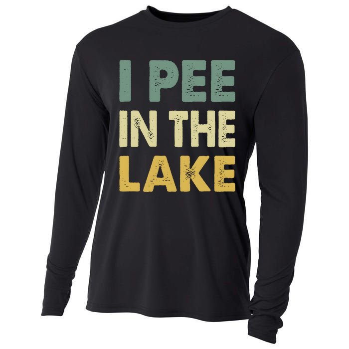 Funny Lake I Pee In The Lake Cooling Performance Long Sleeve Crew