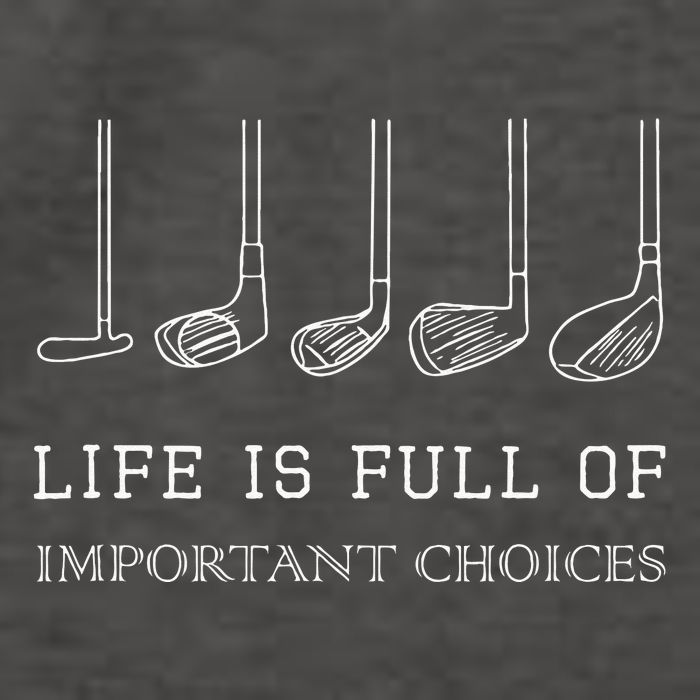 Funny Life Is Full Of Important Choices Golf Clubs Design Vector Backpack