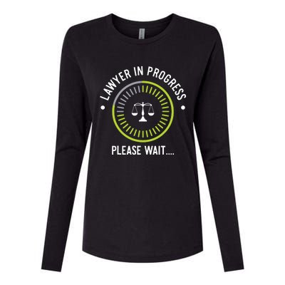 Funny Lawyer In Progress Gift Law School Apparel Womens Cotton Relaxed Long Sleeve T-Shirt