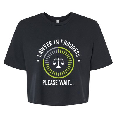 Funny Lawyer In Progress Gift Law School Apparel Bella+Canvas Jersey Crop Tee