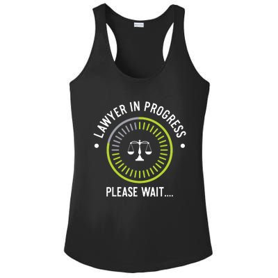 Funny Lawyer In Progress Gift Law School Apparel Ladies PosiCharge Competitor Racerback Tank