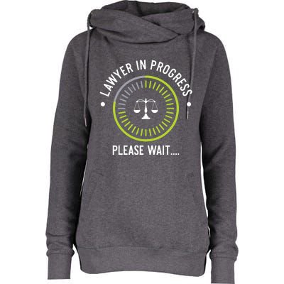 Funny Lawyer In Progress Gift Law School Apparel Womens Funnel Neck Pullover Hood