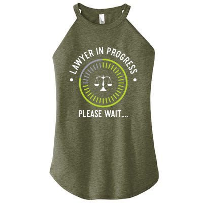 Funny Lawyer In Progress Gift Law School Apparel Women's Perfect Tri Rocker Tank