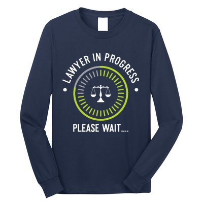 Funny Lawyer In Progress Gift Law School Apparel Long Sleeve Shirt