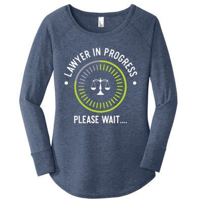 Funny Lawyer In Progress Gift Law School Apparel Women's Perfect Tri Tunic Long Sleeve Shirt