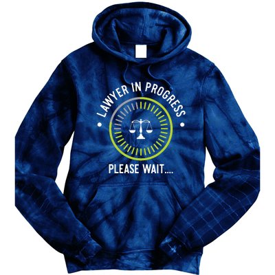 Funny Lawyer In Progress Gift Law School Apparel Tie Dye Hoodie