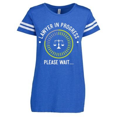 Funny Lawyer In Progress Gift Law School Apparel Enza Ladies Jersey Football T-Shirt