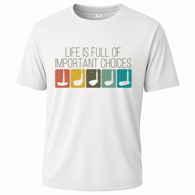 Funny Life Is Full Of Important Choices Vintage Golf Golfer Performance Shirt