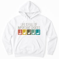 Funny Life Is Full Of Important Choices Vintage Golf Golfer Hoodie
