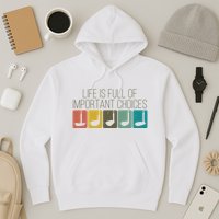Funny Life Is Full Of Important Choices Vintage Golf Golfer Hoodie