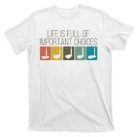 Funny Life Is Full Of Important Choices Vintage Golf Golfer T-Shirt