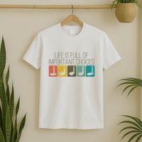 Funny Life Is Full Of Important Choices Vintage Golf Golfer T-Shirt