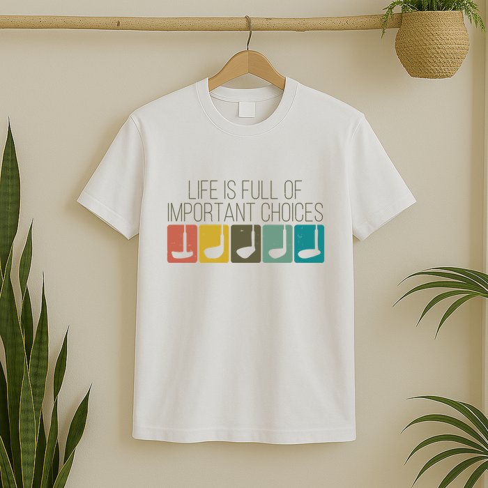 Funny Life Is Full Of Important Choices Vintage Golf Golfer T-Shirt