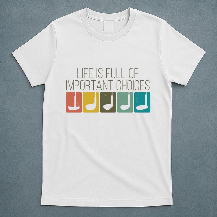 Funny Life Is Full Of Important Choices Vintage Golf Golfer T-Shirt