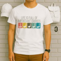 Funny Life Is Full Of Important Choices Vintage Golf Golfer T-Shirt