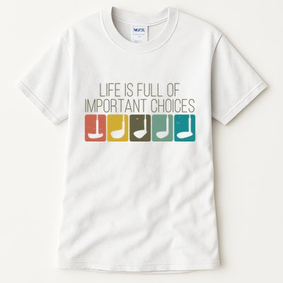 Funny Life Is Full Of Important Choices Vintage Golf Golfer Tall T-Shirt
