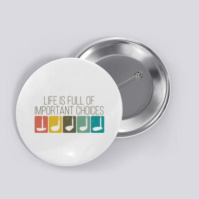 Funny Life Is Full Of Important Choices Vintage Golf Golfer Button