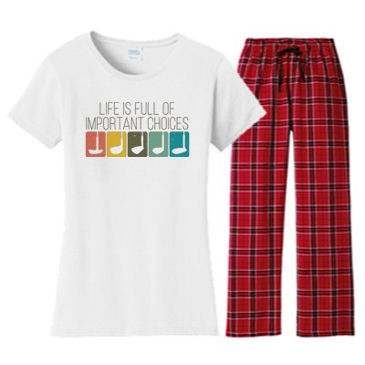 Funny Life Is Full Of Important Choices Vintage Golf Golfer Women's Flannel Pajama Set