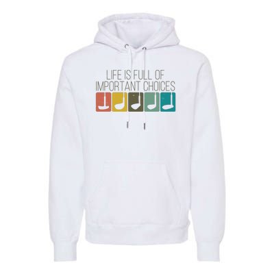 Funny Life Is Full Of Important Choices Vintage Golf Golfer Premium Hoodie