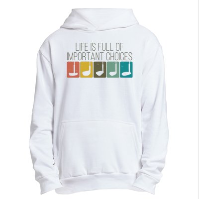 Funny Life Is Full Of Important Choices Vintage Golf Golfer Urban Pullover Hoodie