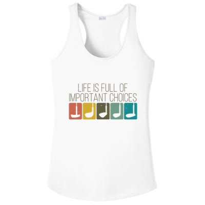 Funny Life Is Full Of Important Choices Vintage Golf Golfer Ladies PosiCharge Competitor Racerback Tank