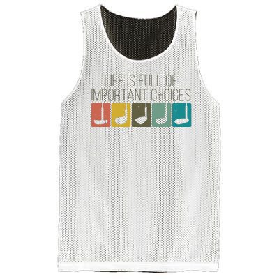 Funny Life Is Full Of Important Choices Vintage Golf Golfer Mesh Reversible Basketball Jersey Tank